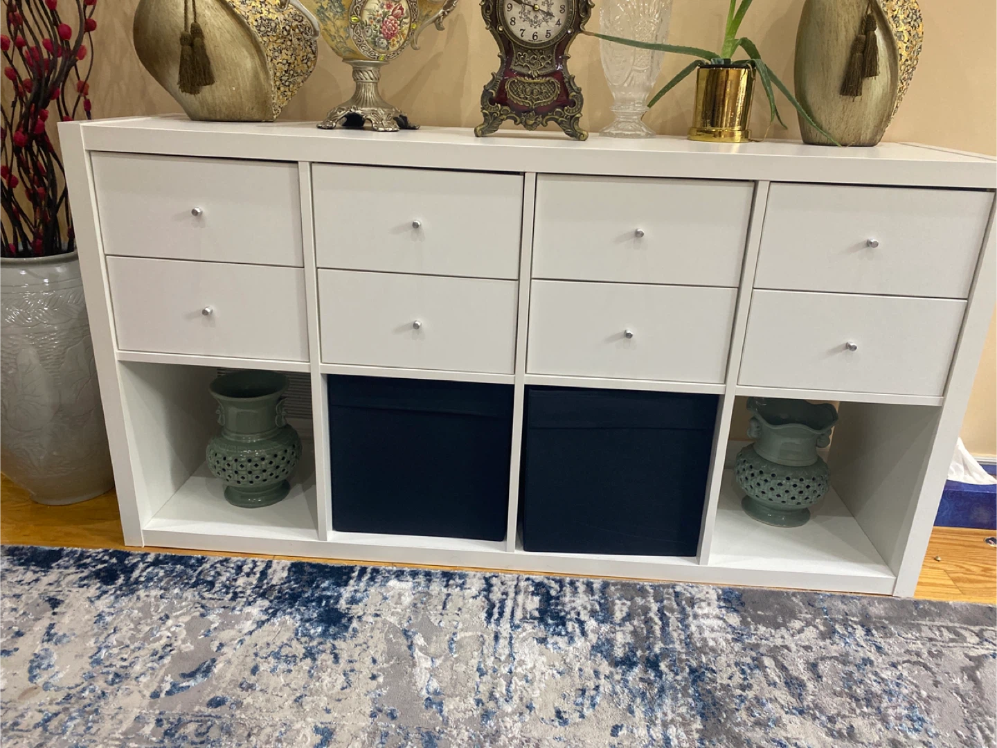 IKEA White Storage Shelf with Drawers