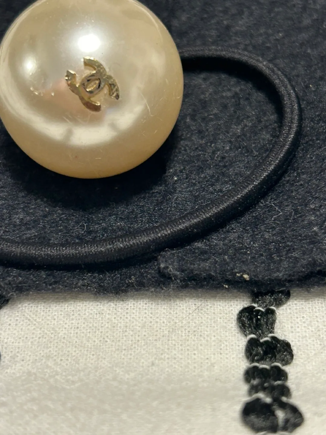 Chanel Hair Tie with Pearl image indicator(6)