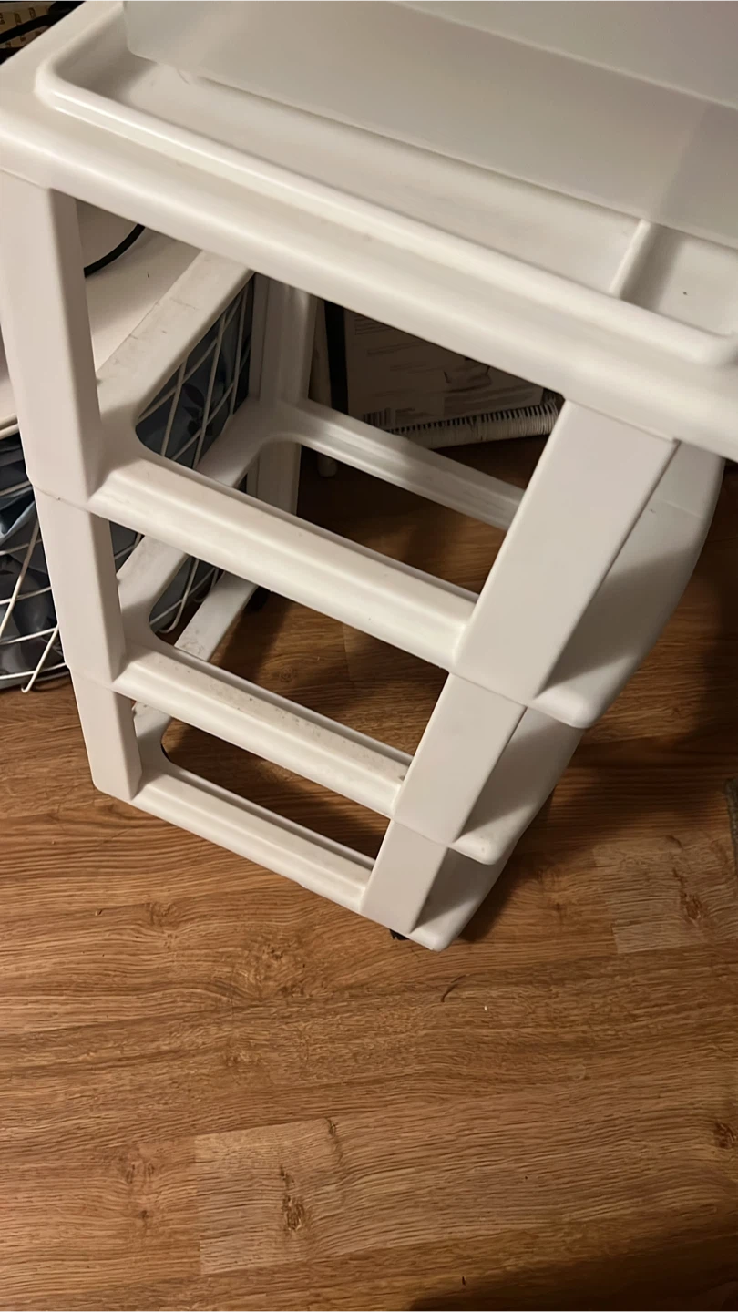 White Plastic 3-Drawer Storage Unit - photo 2