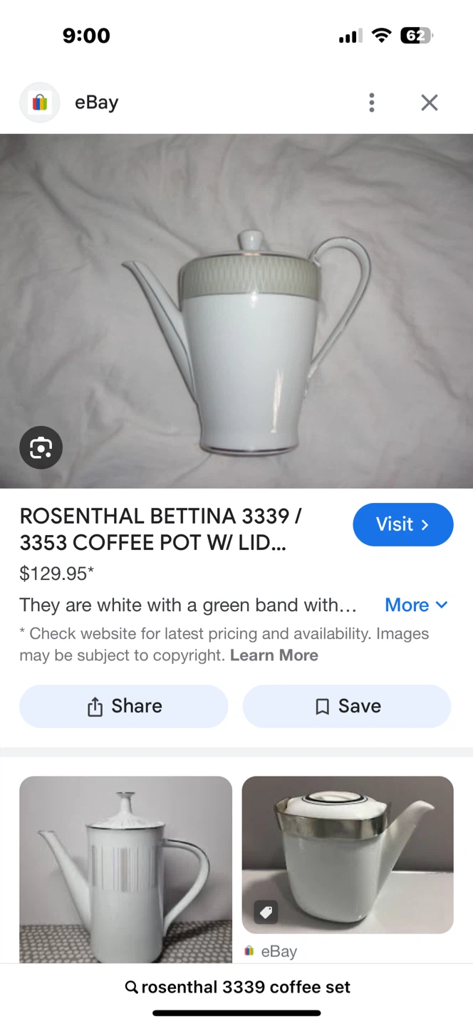Fine China 23 Pieces Rosenthal Germany Tea / Coffee Set of 6 - photo 5