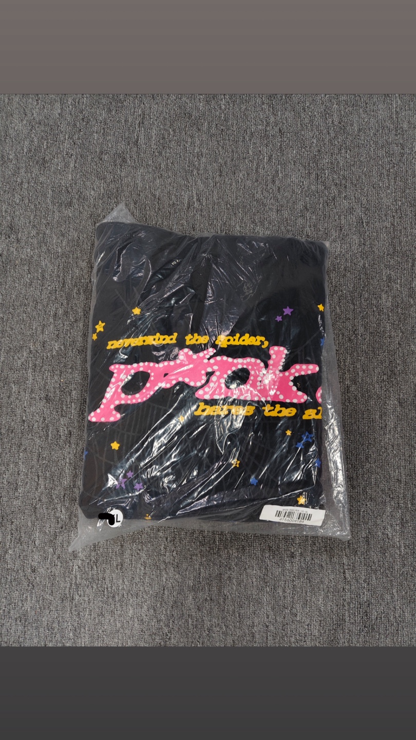 Black (pink) Sp5der Hoodie - photo 2