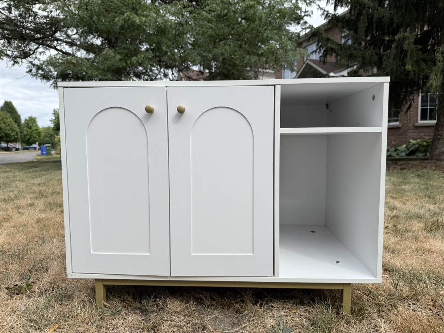 White Cabinet with Gold Legs - photo 5