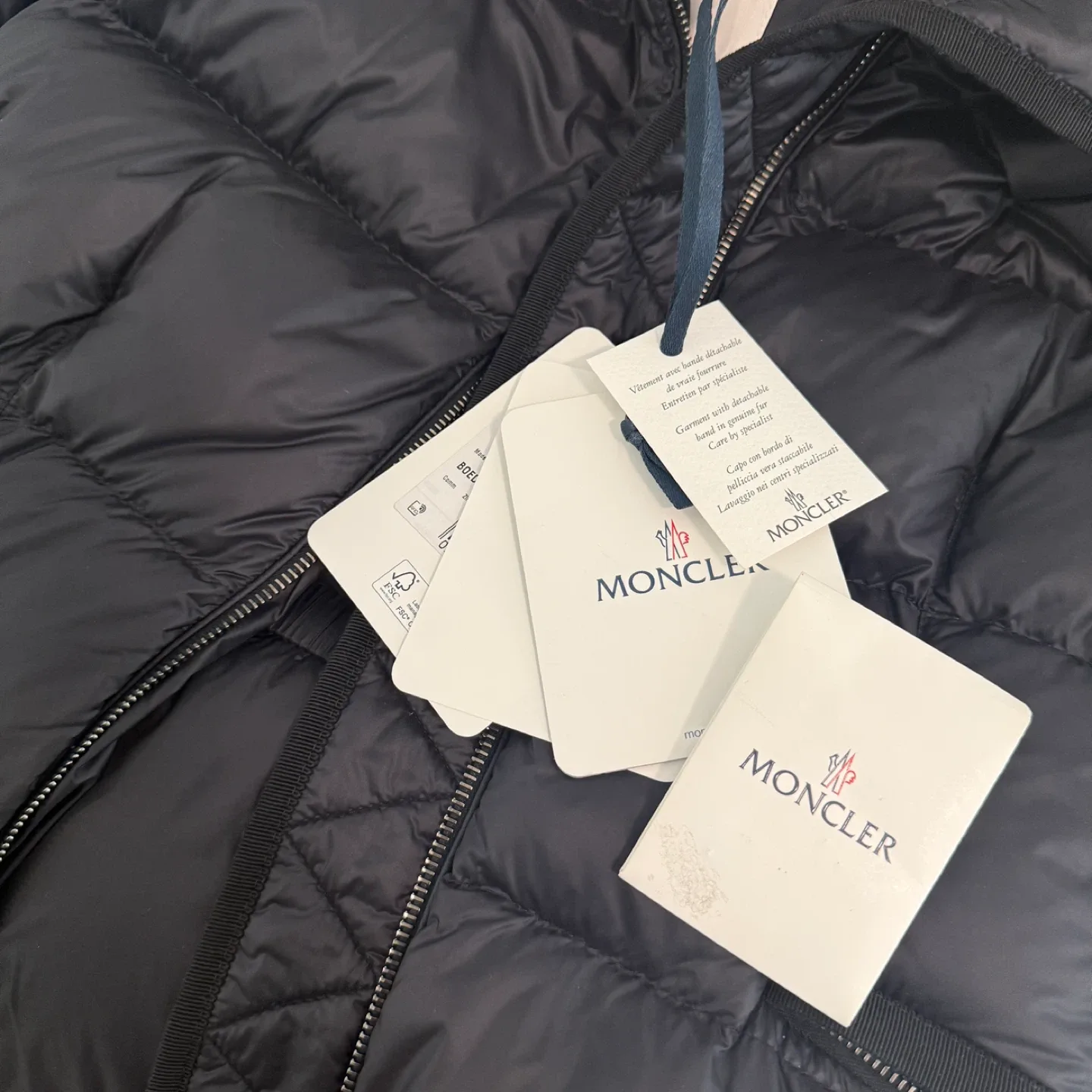 Authentic Moncler Boed with fox fur trim (size 2) image indicator(10)