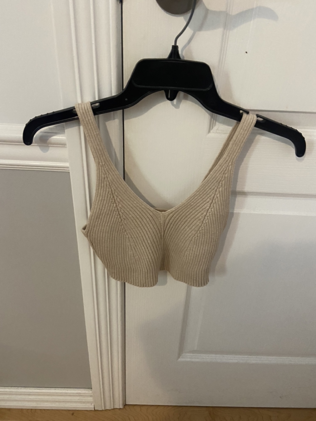 Beige Knit Tank Top