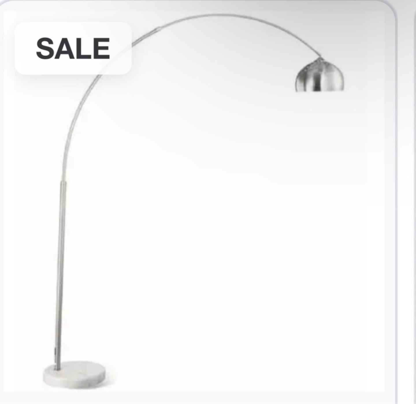 Silver Arc Floor Lamp