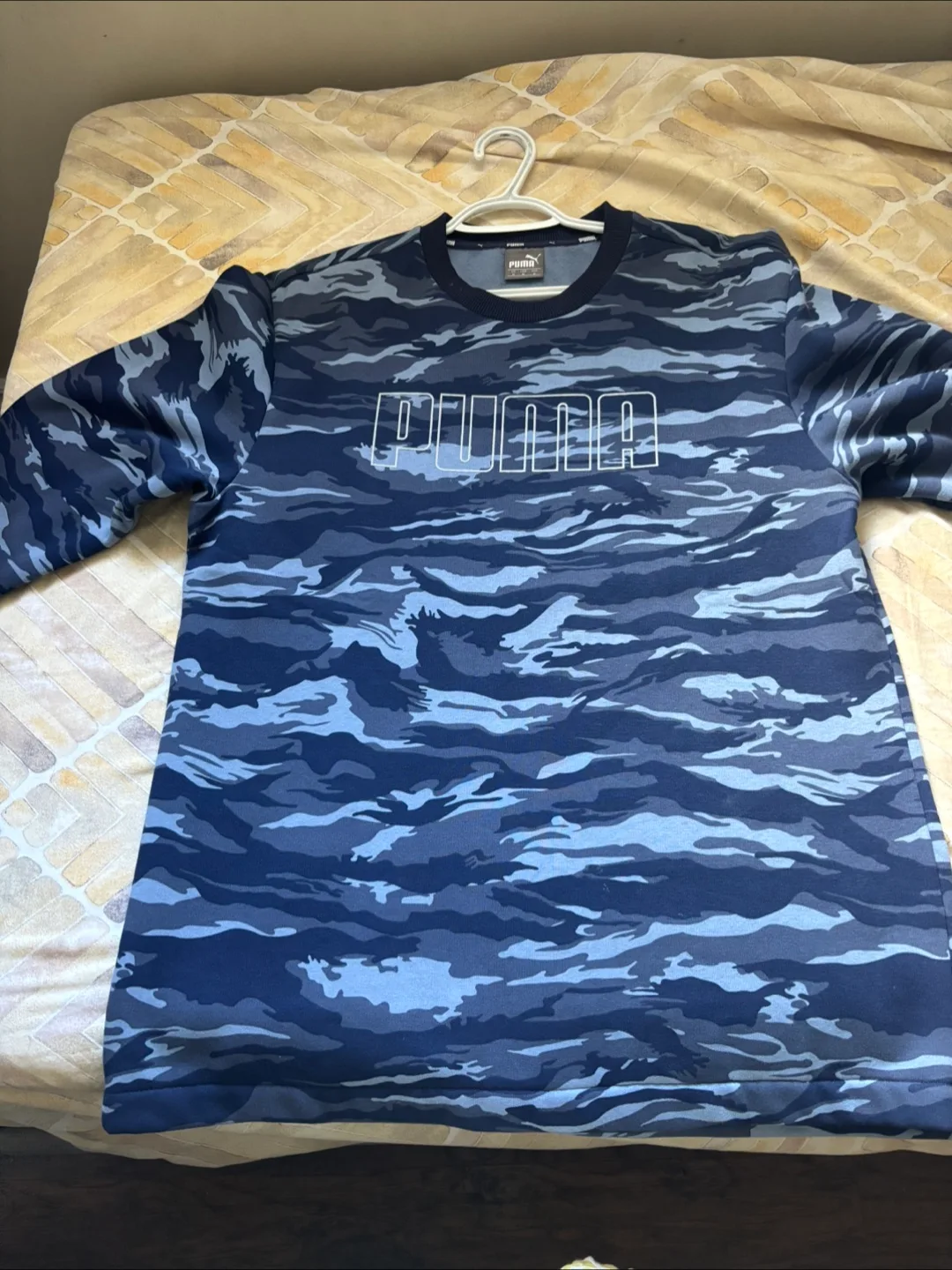 Puma Blue Camo Crewneck Sweatshirt thumbnail