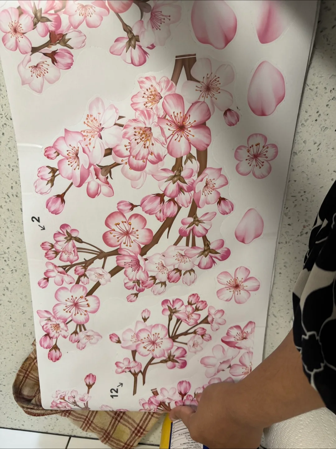 decalmile Pink Cherry Blossom Wall stickers- New image indicator(2)