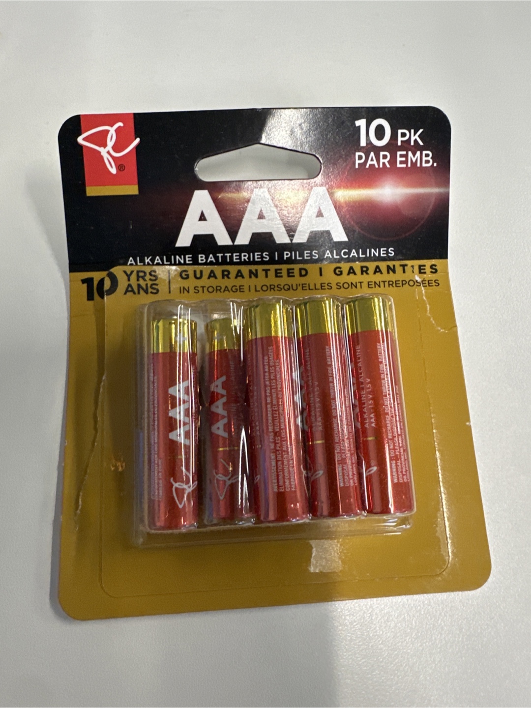 President's Choice AAA Alkaline Batteries - 10 Pack