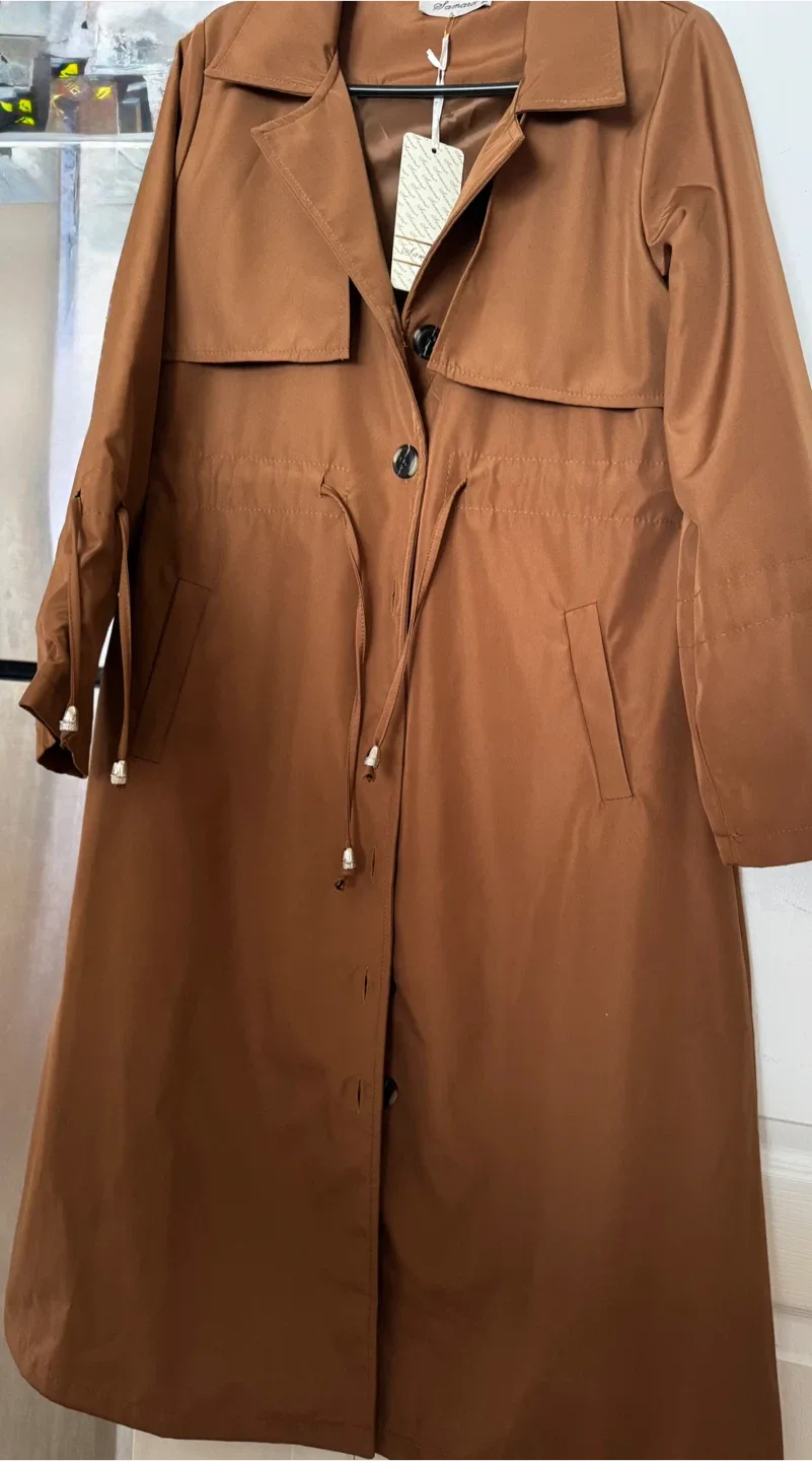 Samara Brown Trench Coat - Size 40 image indicator(4)