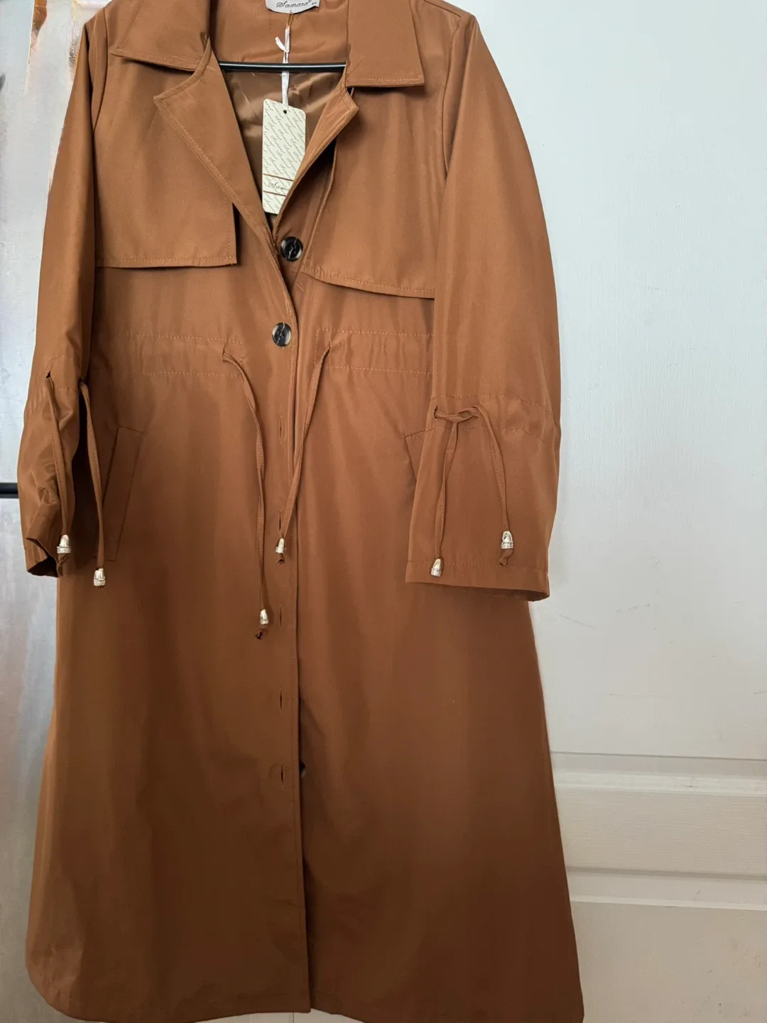 Samara Brown Trench Coat - Size 40 image indicator(5)