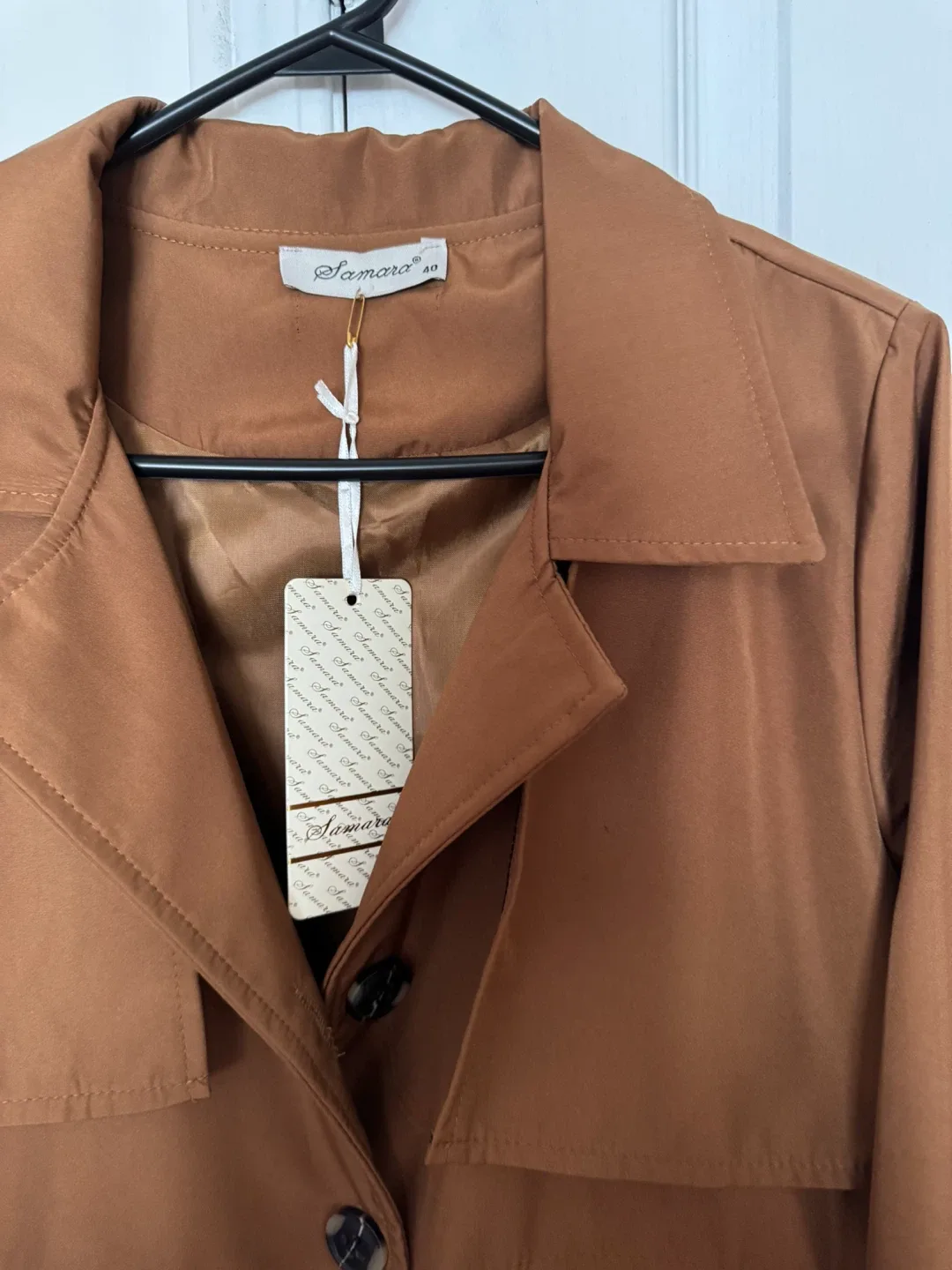 Samara Brown Trench Coat - Size 40 thumbnail