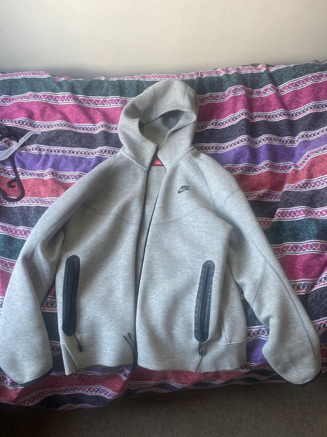 Nike Tech Fleece Hoodie - Grey, Size M thumbnail