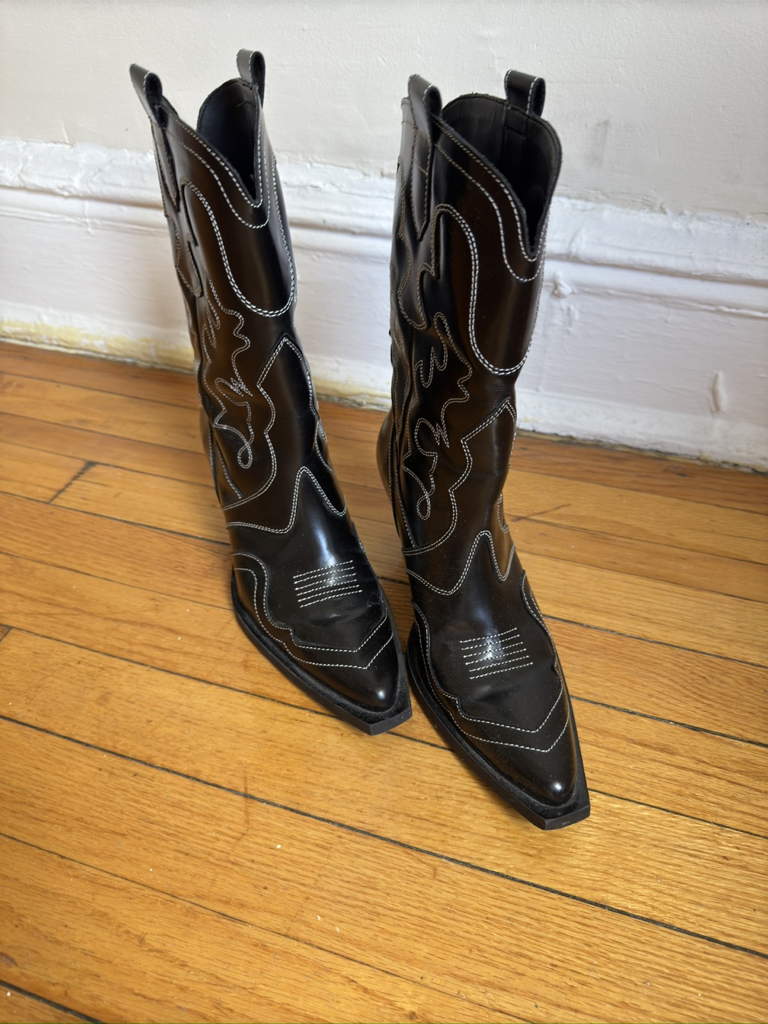 Black Western Cowboy Boots size 6.5 - photo 3