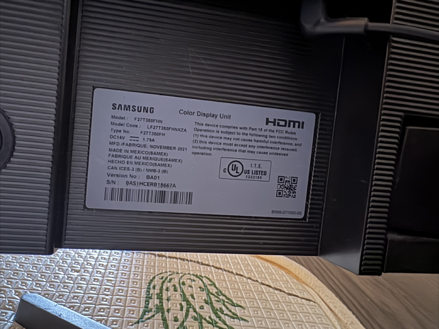Samsung F27T350FHN 27" Monitor - photo 3