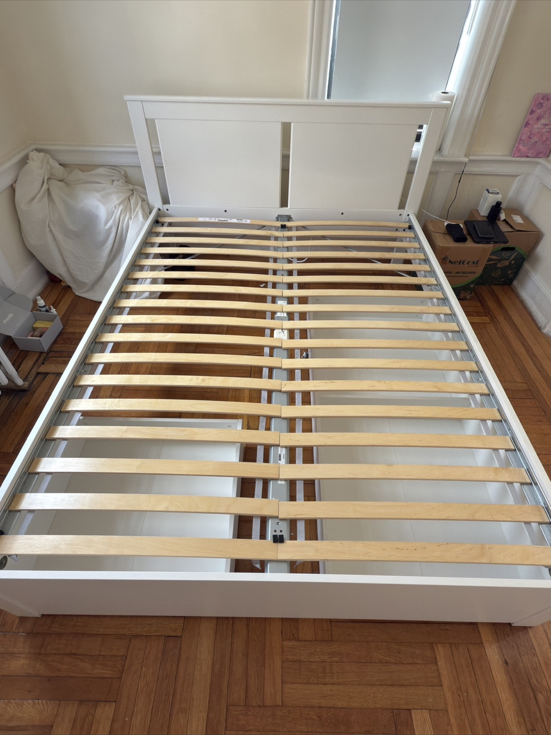 IKEA like new!!! Queen White Bed Frame with Storage Drawers - photo 2