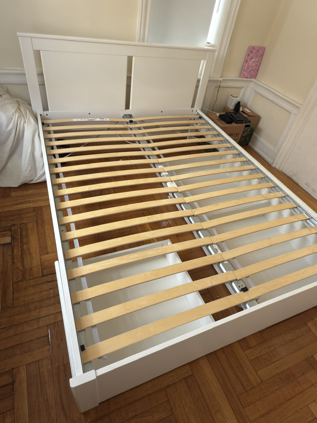 IKEA like new!!! Queen White Bed Frame with Storage Drawers - photo 3