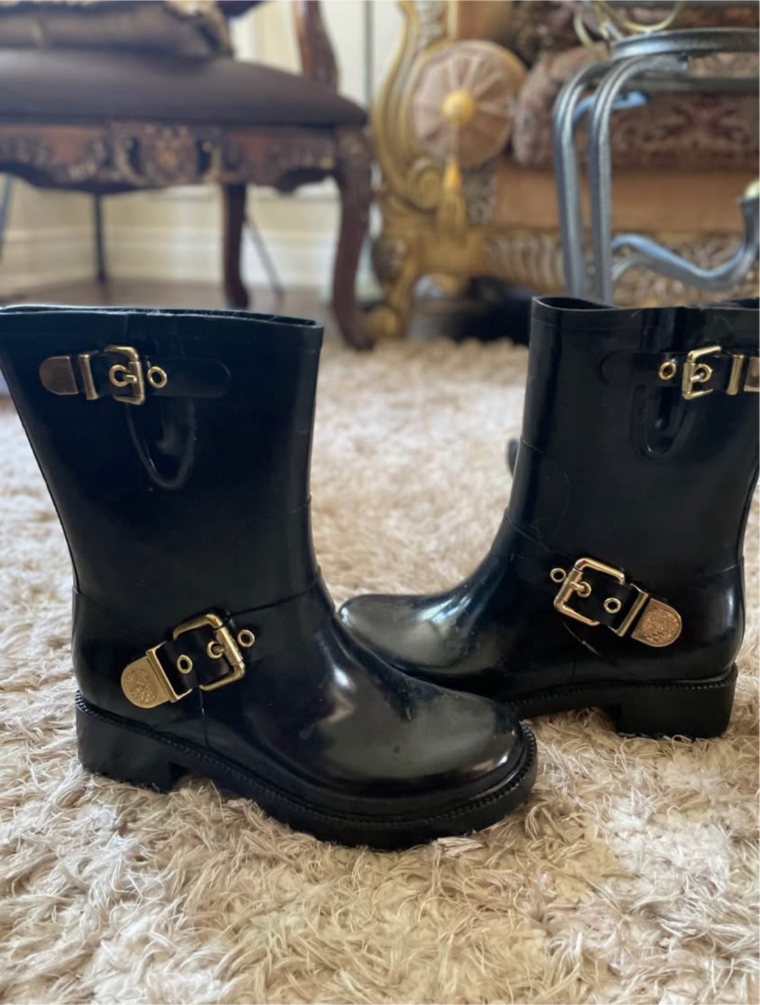 Vince Camuto Black Rain Boots - Size 7