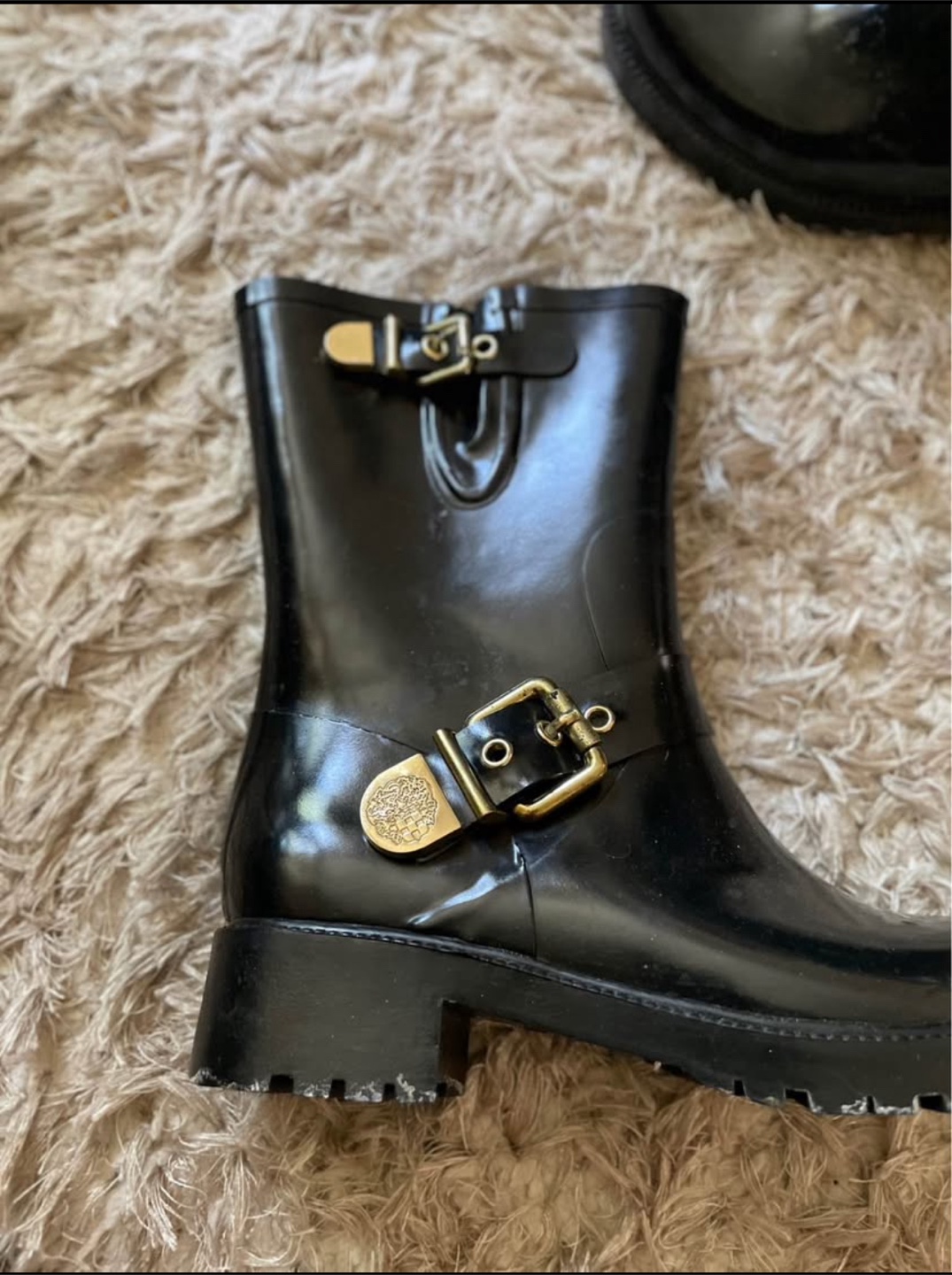Vince Camuto Black Rain Boots - Size 7 - photo 4