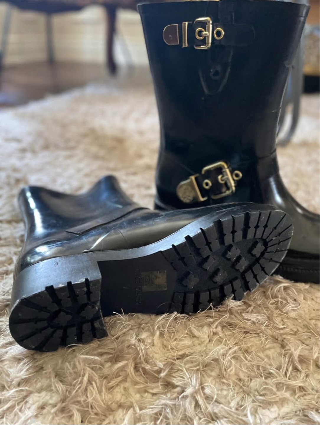 Vince Camuto Black Rain Boots - Size 7 - photo 2