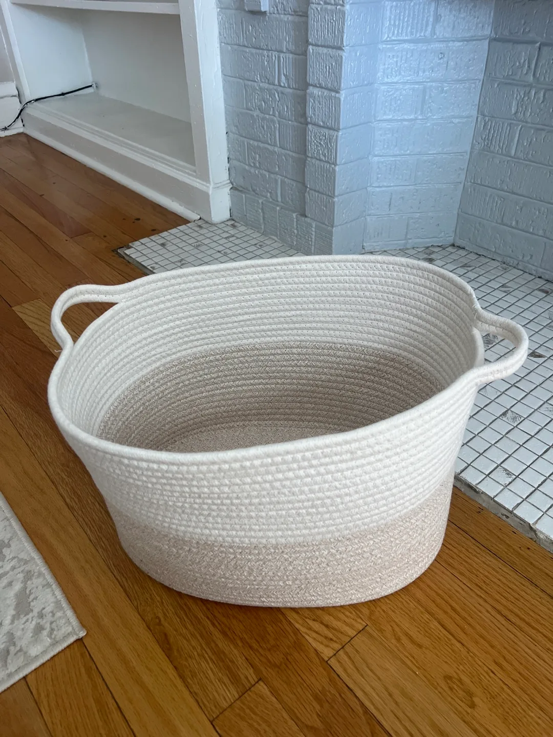 Rope Basket - White & Beige thumbnail