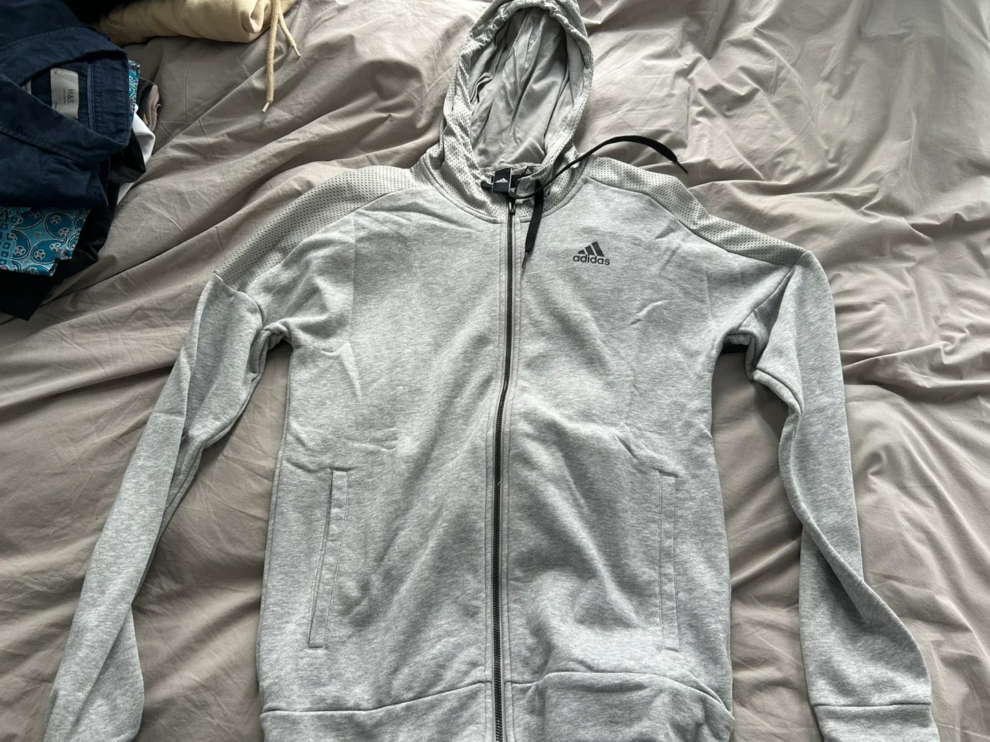 Adidas Grey Hoodie - Size S thumbnail
