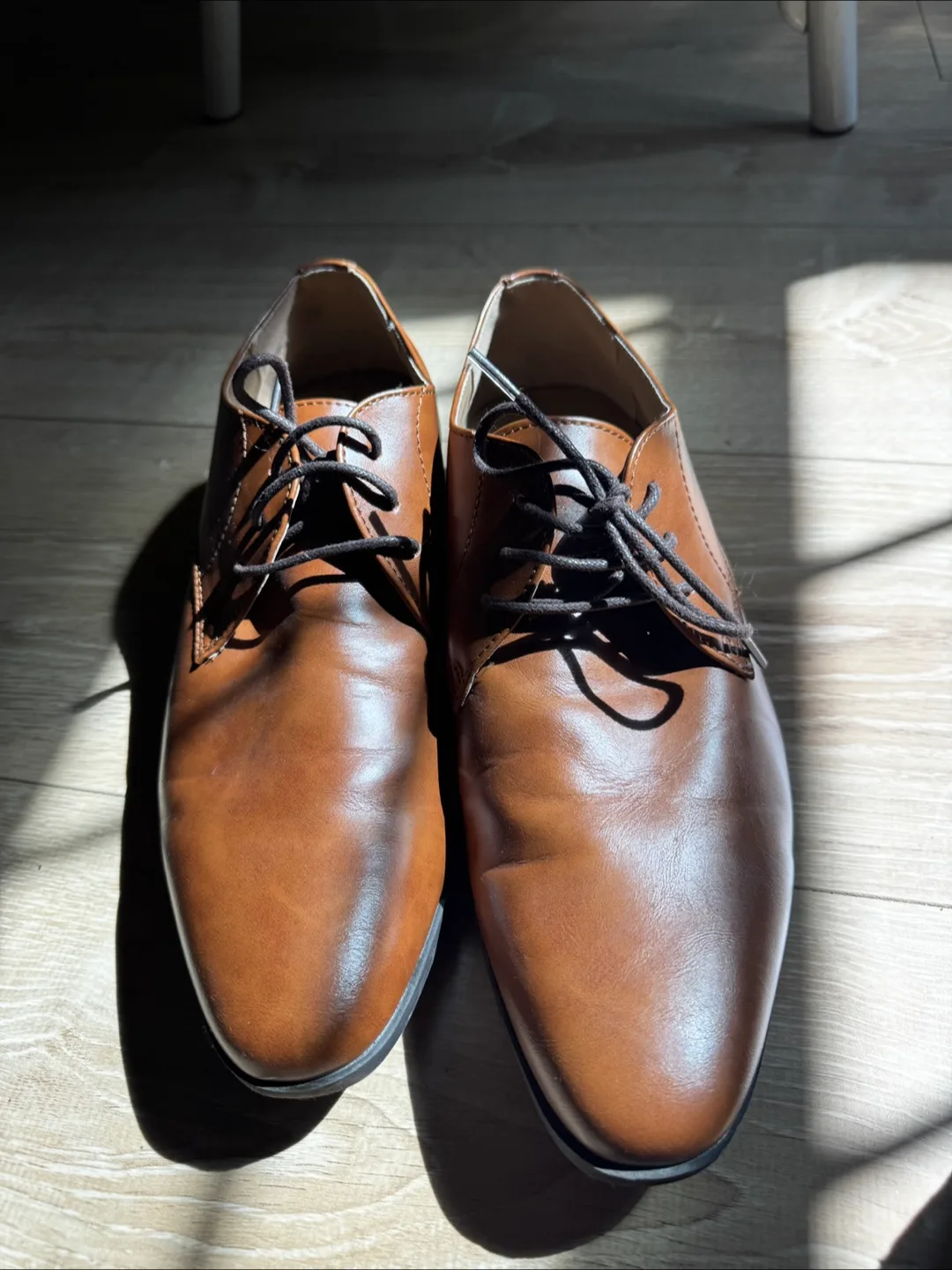 Brown Leather Dress Shoes - Size 9 UK thumbnail