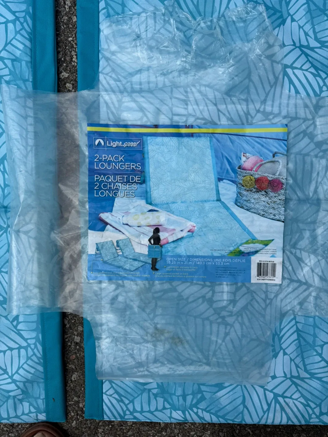 LightSpeed Outdoors 2-Pack Loungers - Blue image indicator(2)