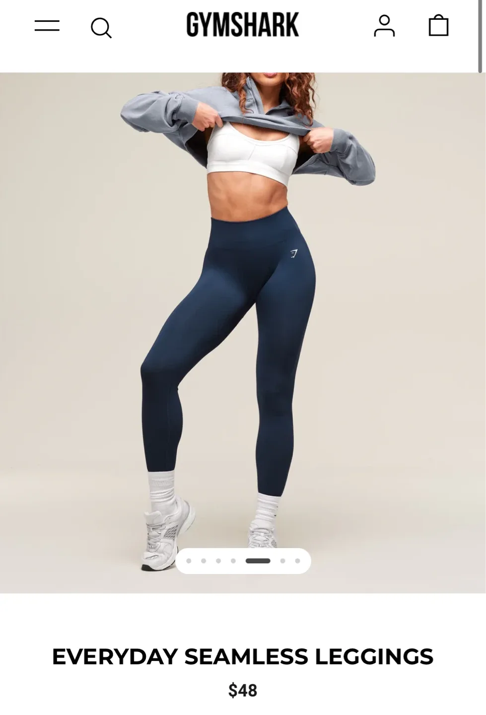 NEW Gymshark Everyday Seamless Leggings - Navy thumbnail