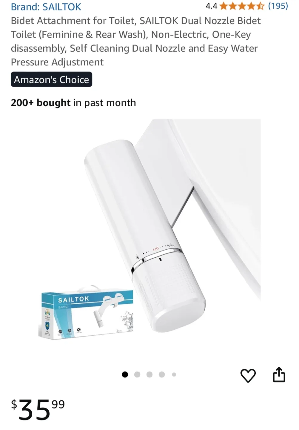 New Dual Nozzle Bidet Toilet Attachment - New thumbnail