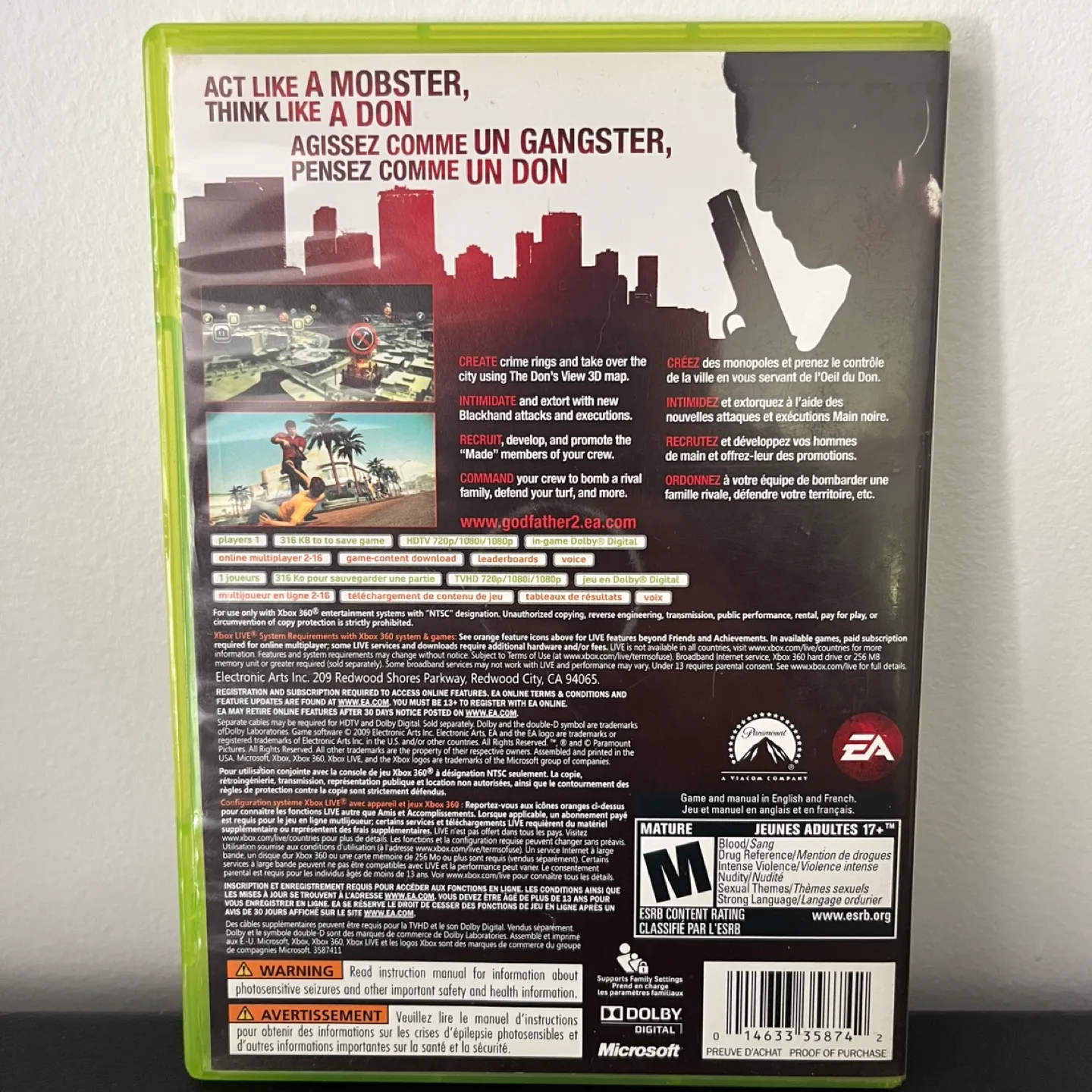 The Godfather II - Xbox 360 Game image indicator(2)