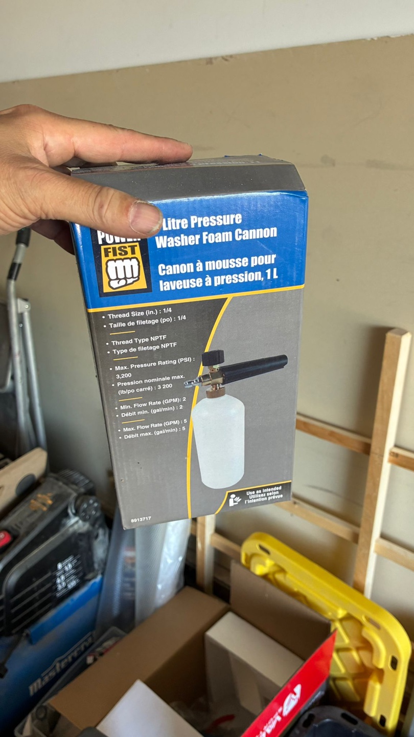 Power Fist 1 Litre Pressure Washer Foam Cannon - New