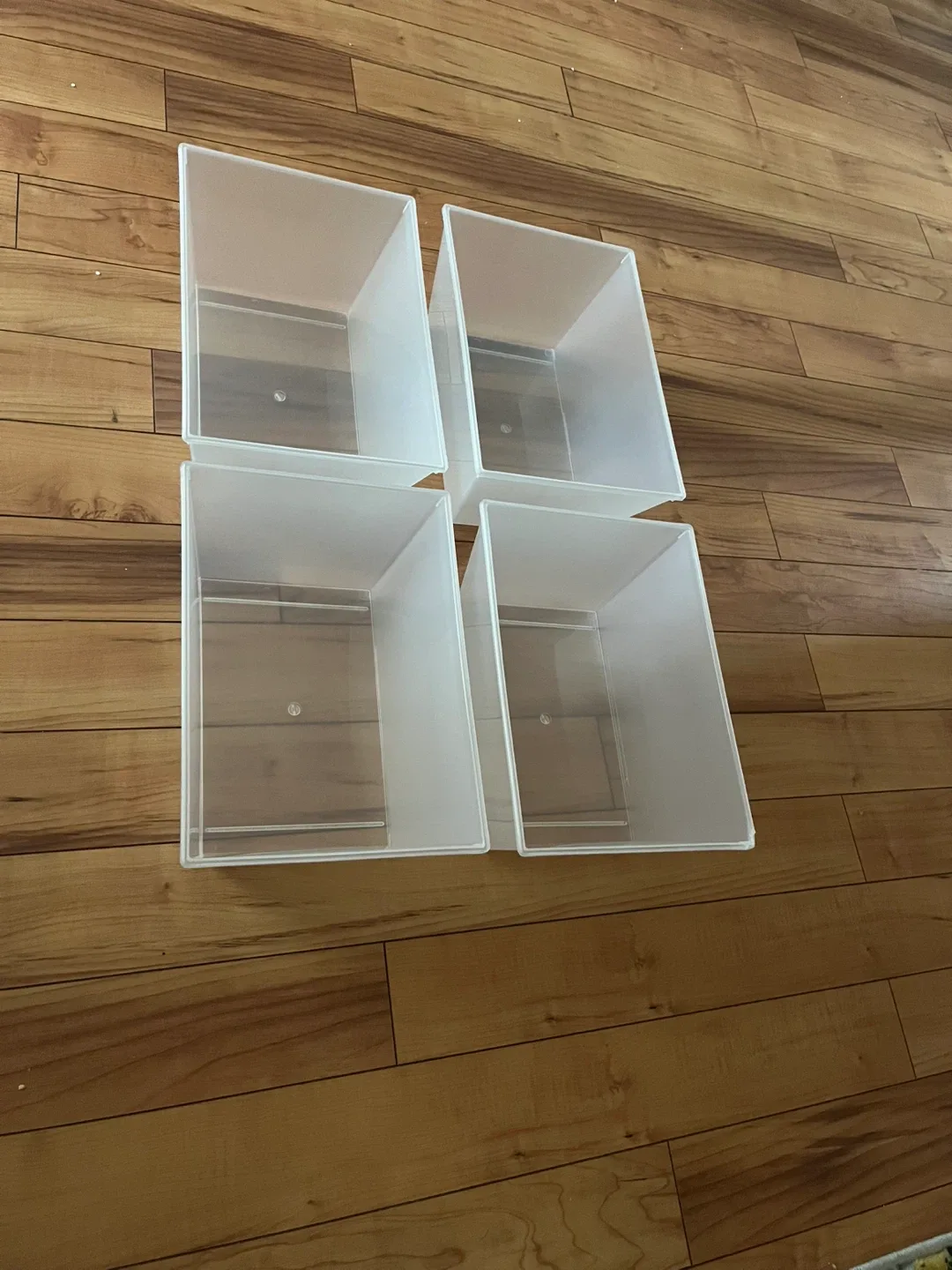 Set of 4 Clear Storage Bins thumbnail