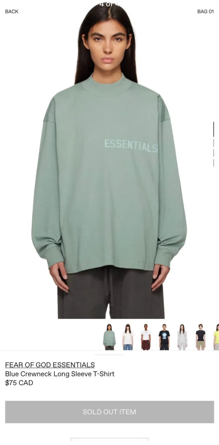 Essentials Fear of God Long Sleeve T-Shirt image indicator(4)