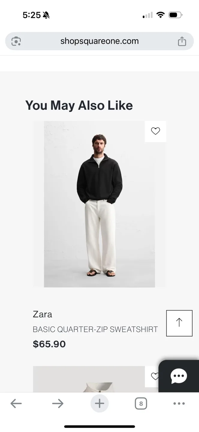 Zara Man - Black - Half-Zip Sweatshirt- Medium image indicator(6)