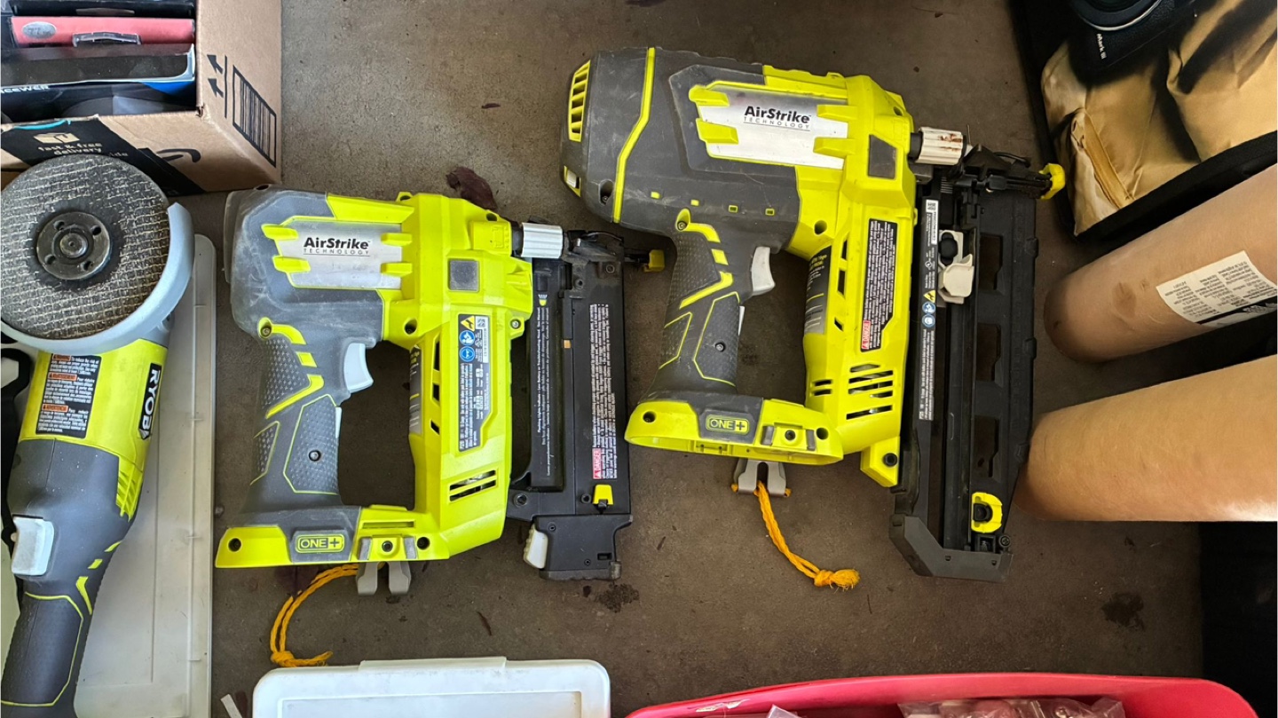Ryobi Airstrike Nail Guns & Angle Grinder
