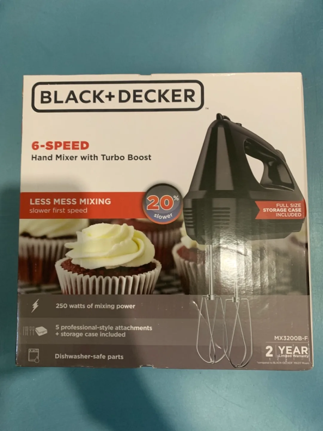 Black+Decker 6-Speed Hand Mixer w/ Turbo Boost thumbnail