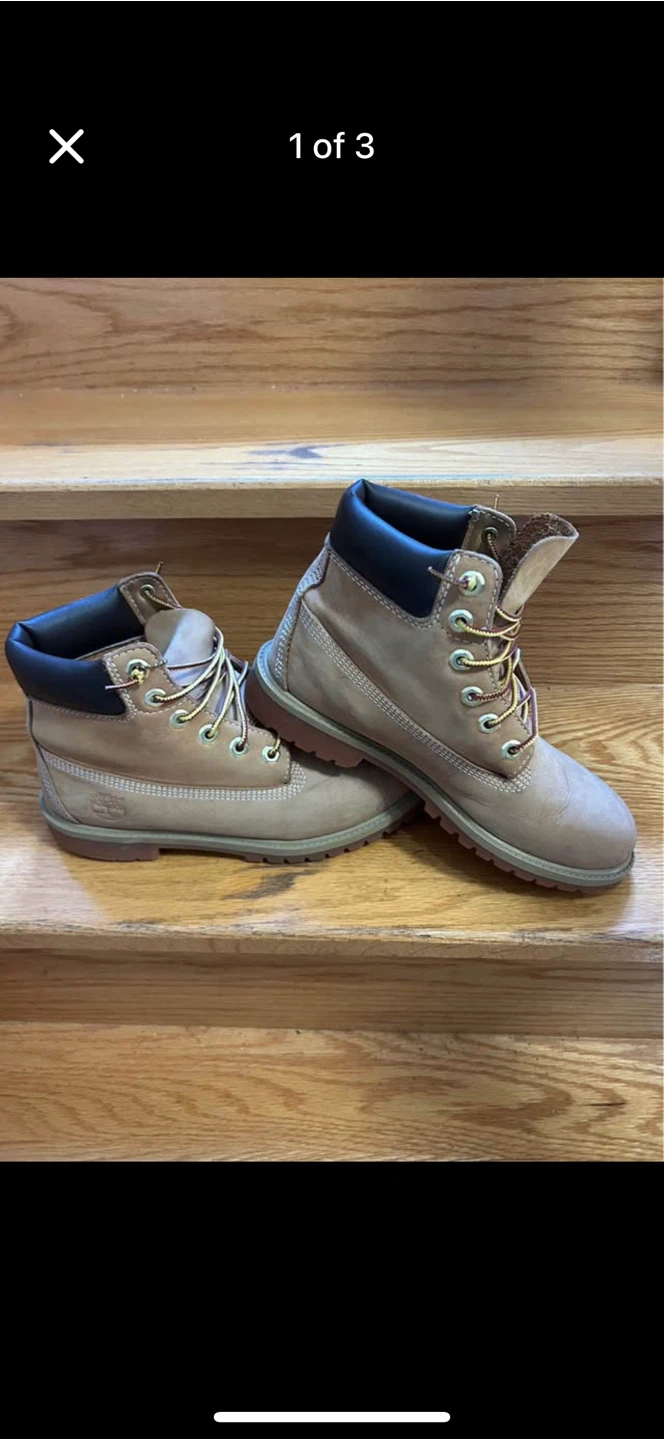 Timberland Tan Leather Boots, Size 5.5