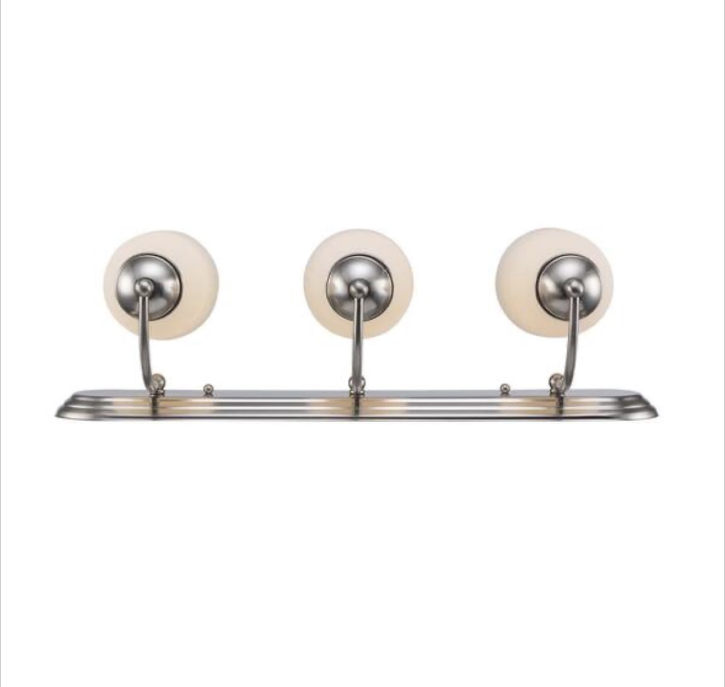 24 in. 3-Light Brushed Nickel Bathroom Vanity Light Fixture - photo 5