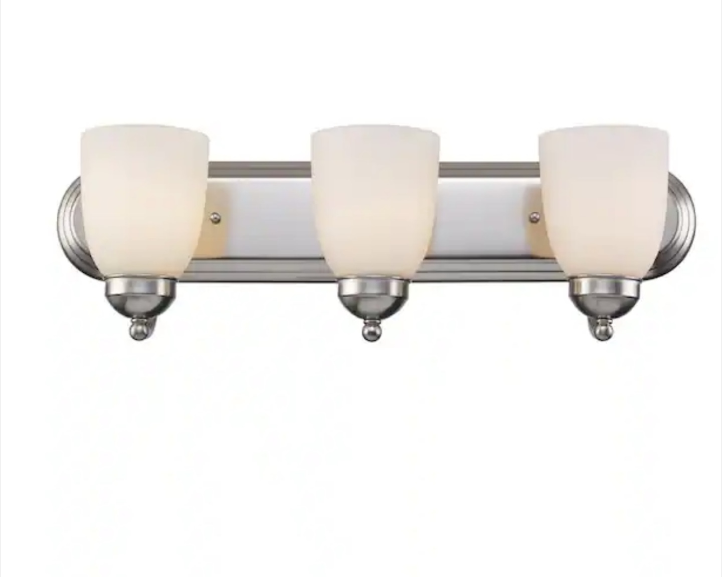 24 in. 3-Light Brushed Nickel Bathroom Vanity Light Fixture