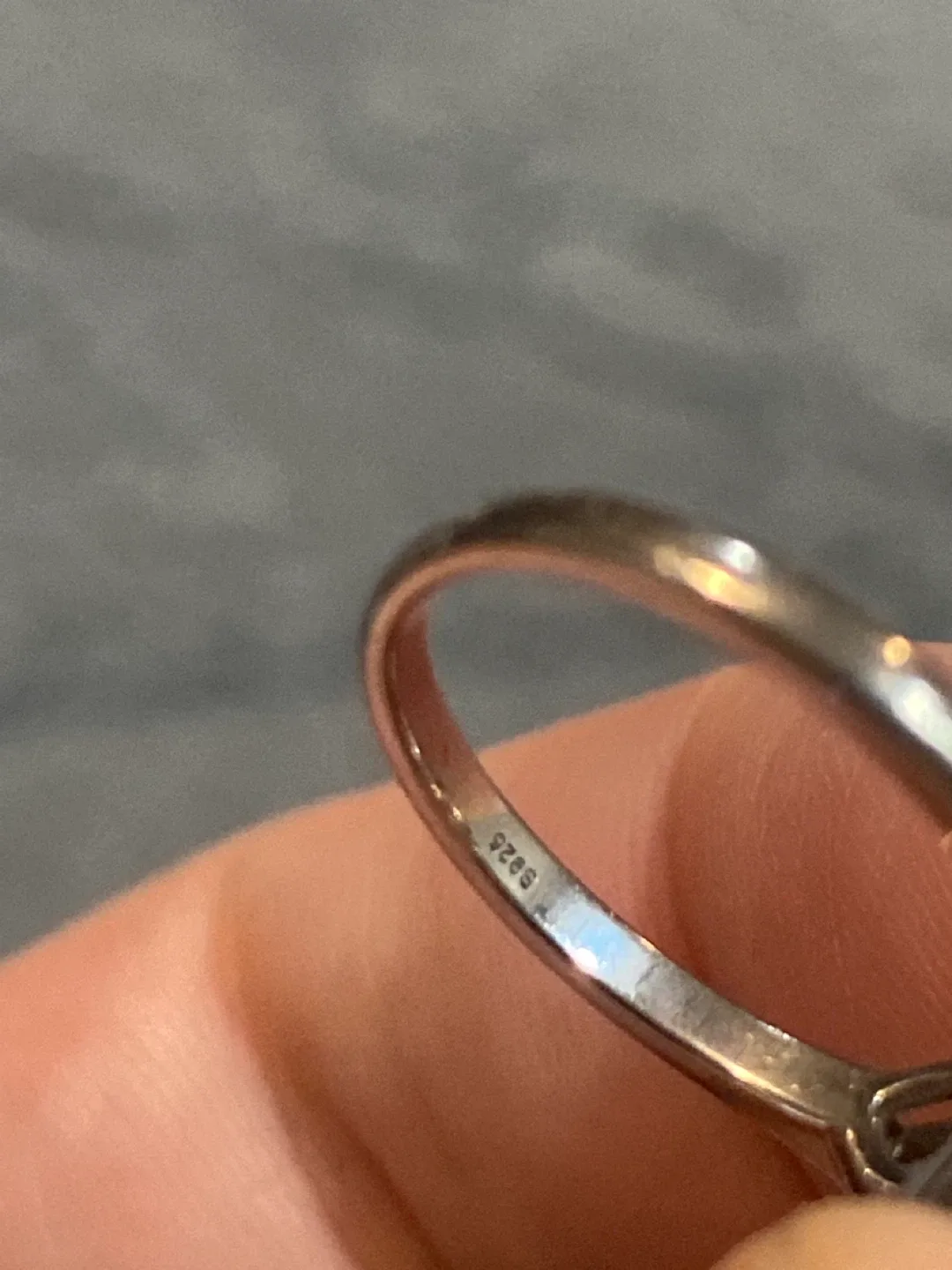 Emerald Cut Sterling Silver Ring, Size 5.5 image indicator(3)