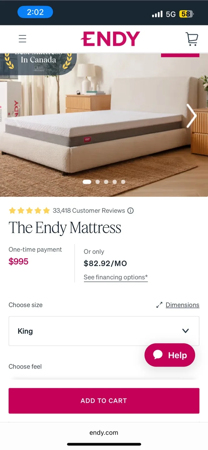 Endy King Size Mattress & Duvet Cover Set image indicator(2)