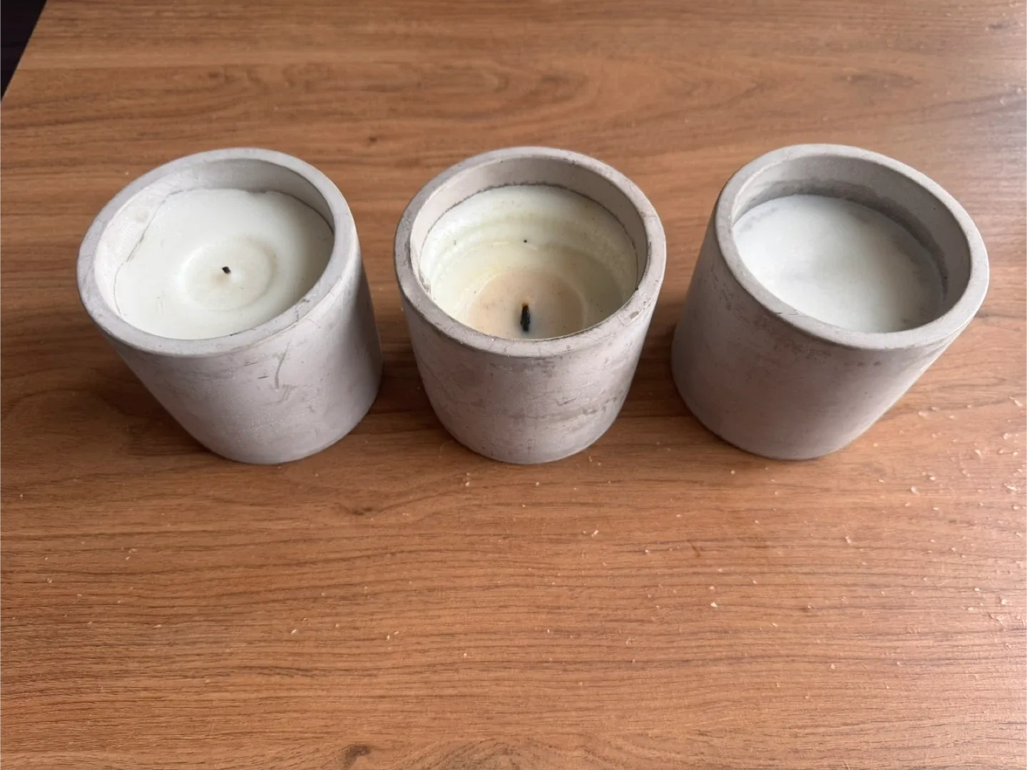 Set of 3 Concrete Candles