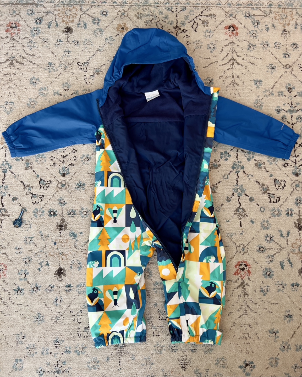Columbia Kids' Rain Suit - Blue & Patterned - photo 3