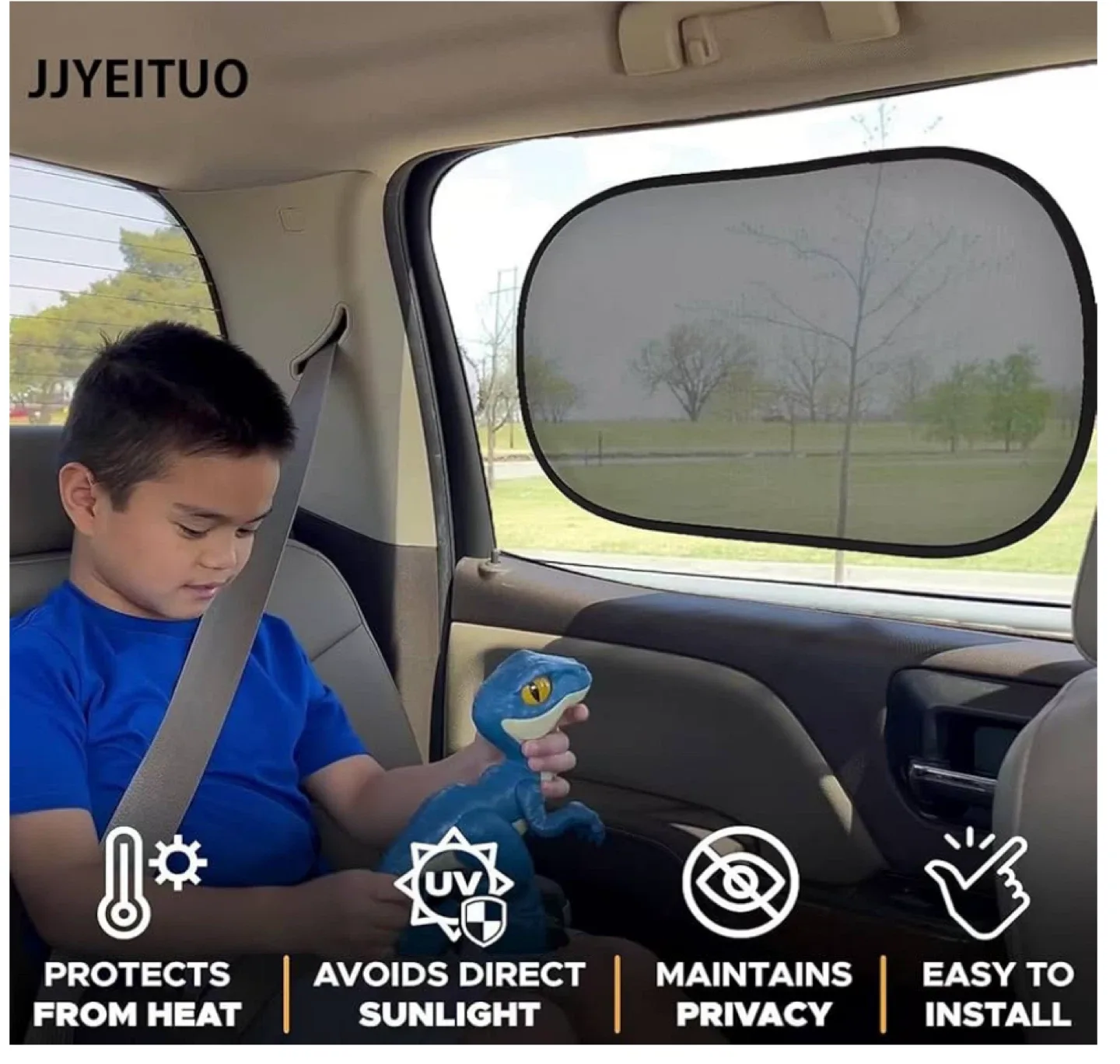 Car Window Sun Shade - 20"x12" image indicator(2)