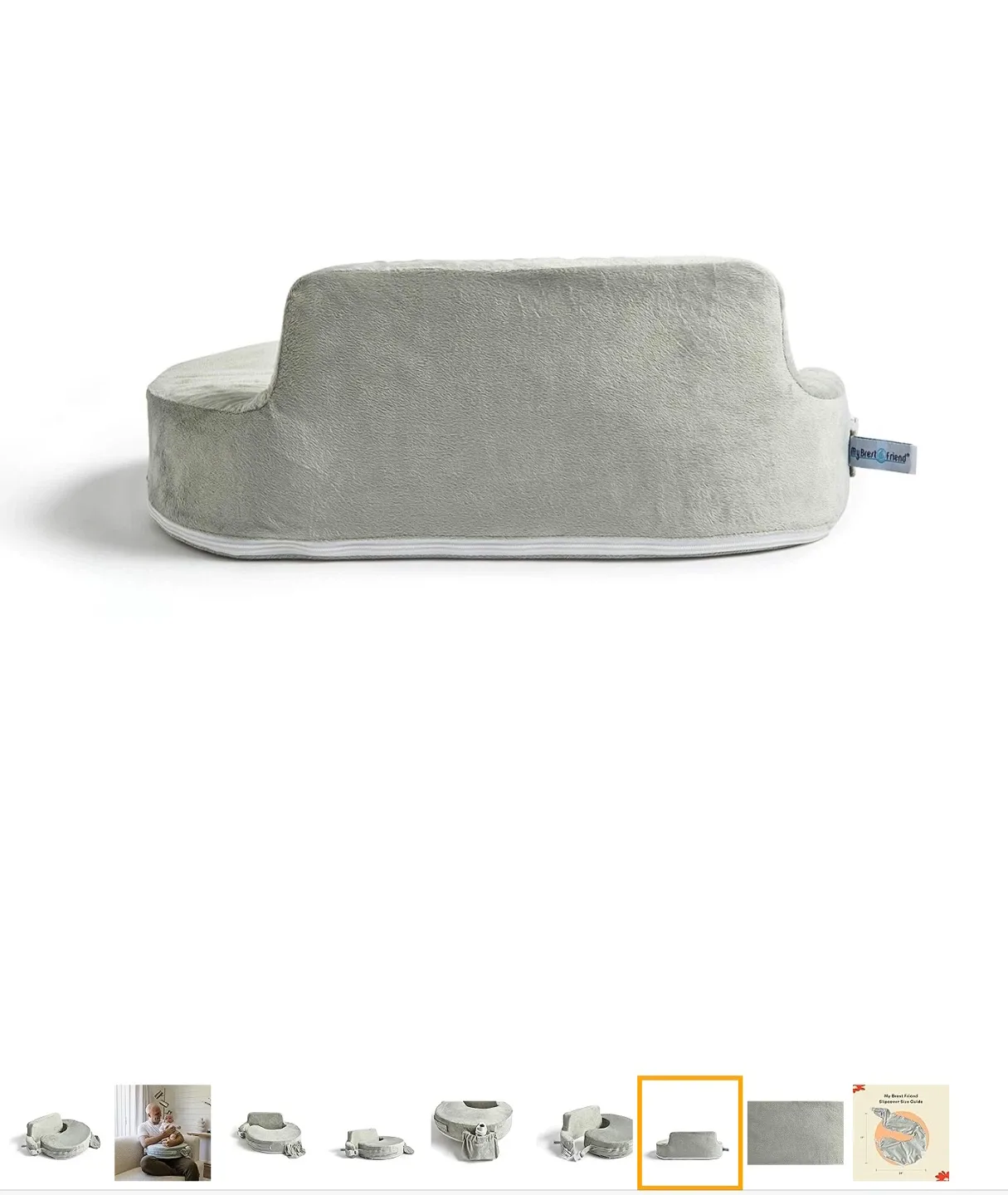 My Brest Friend Super Deluxe Breastfeeding Pillow - Grey image indicator(2)