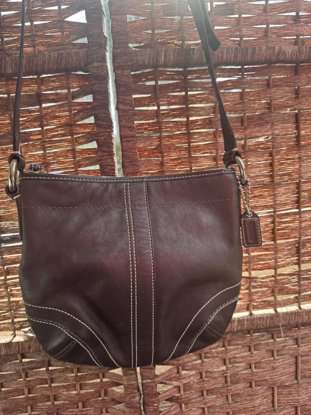brown leather coach soho crossbody