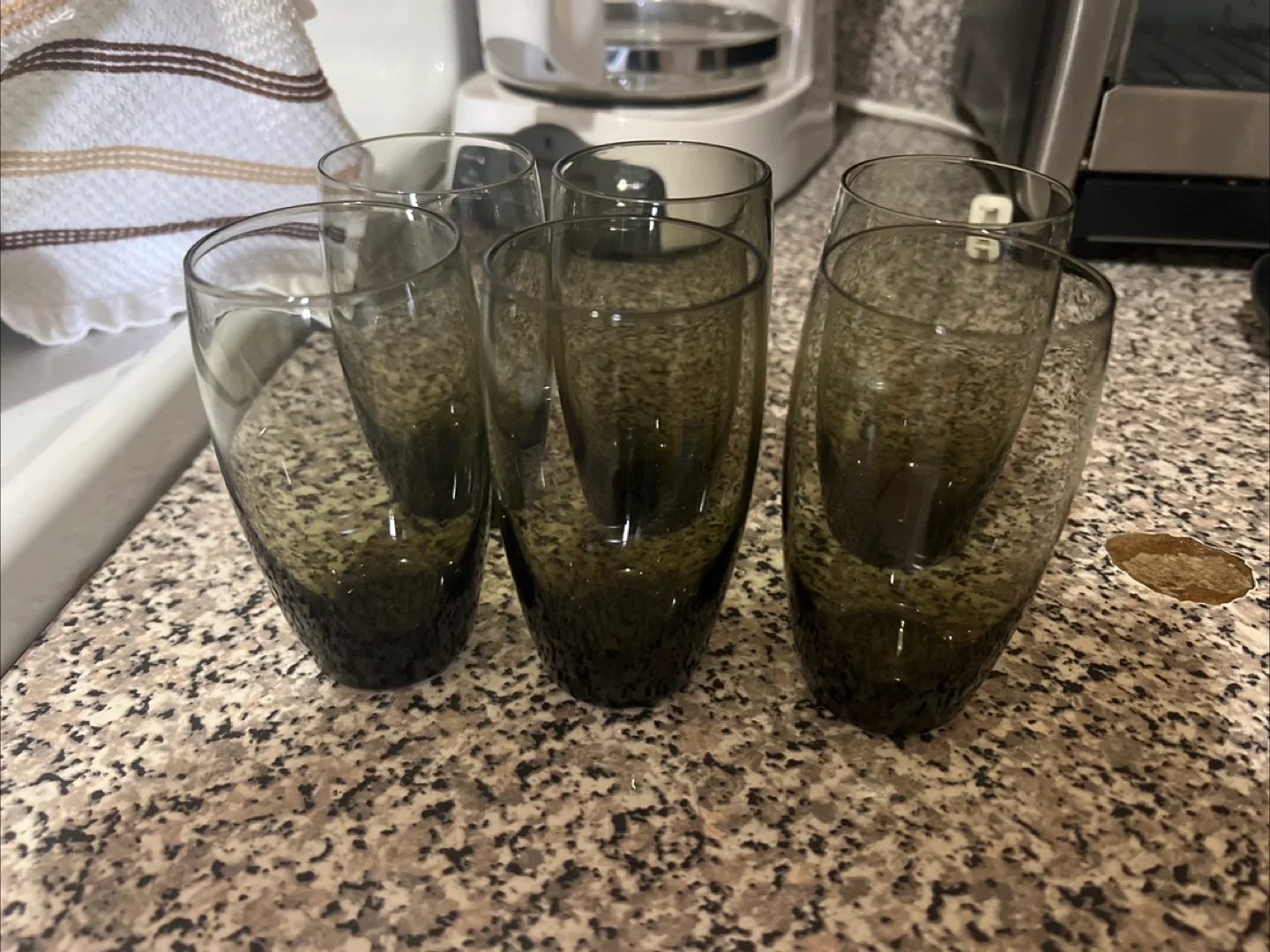 Set of 6 Smoke Grey Drinking Glasses thumbnail
