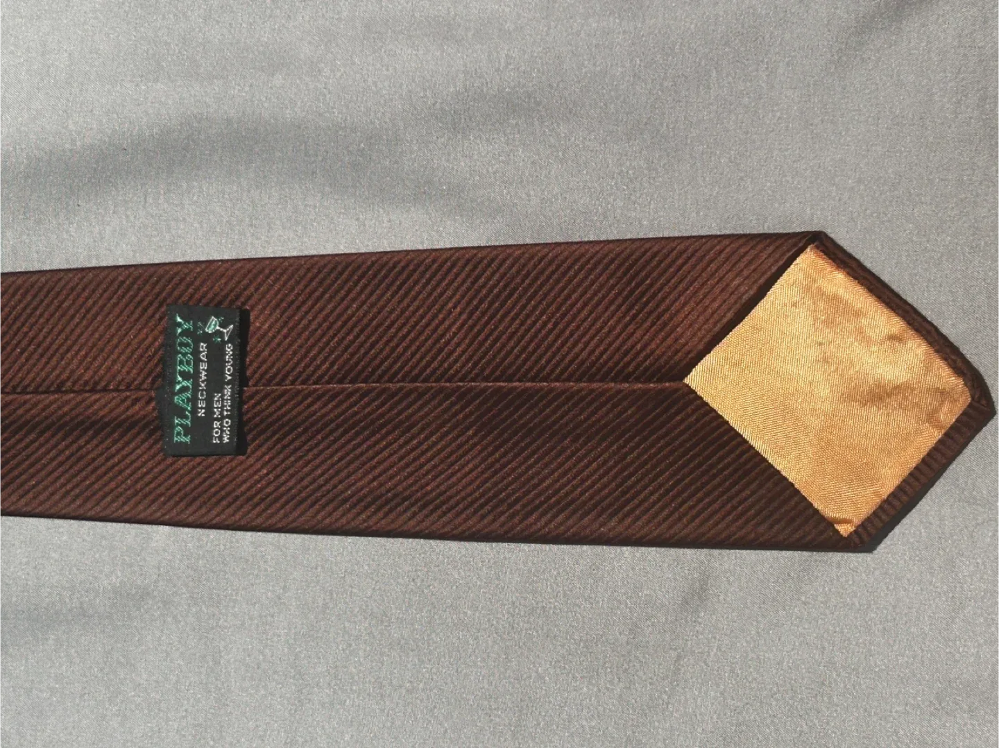 Vintage Playboy Neckwear Brown Tie image indicator(3)