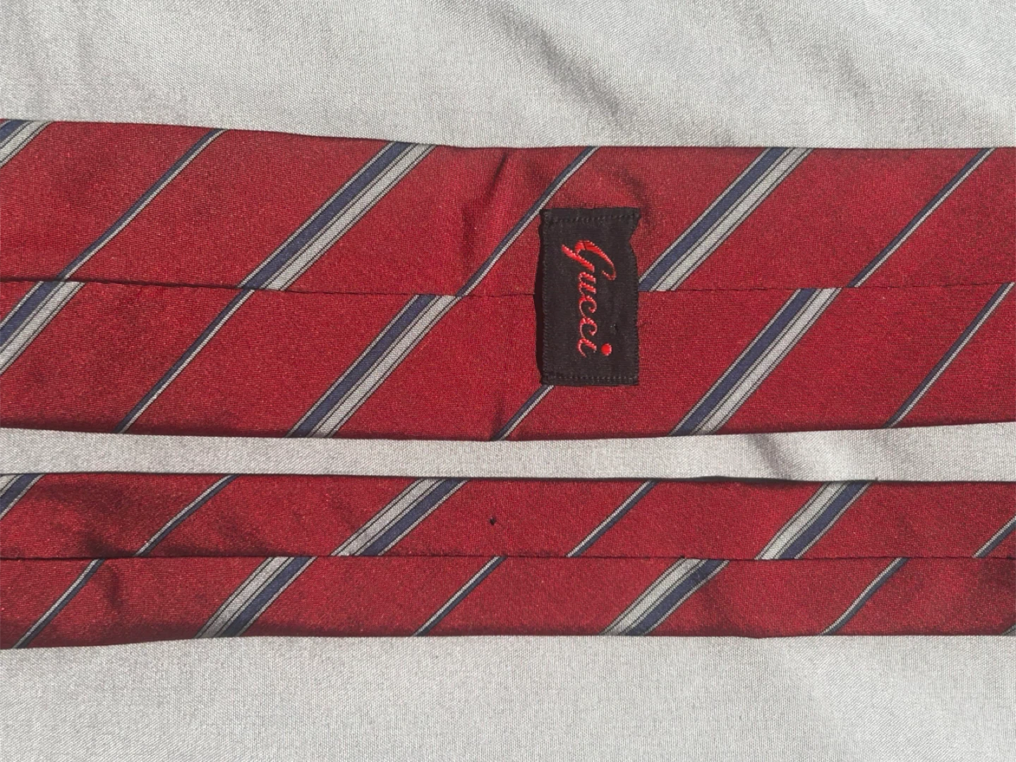Vintage Gucci Red Striped Tie