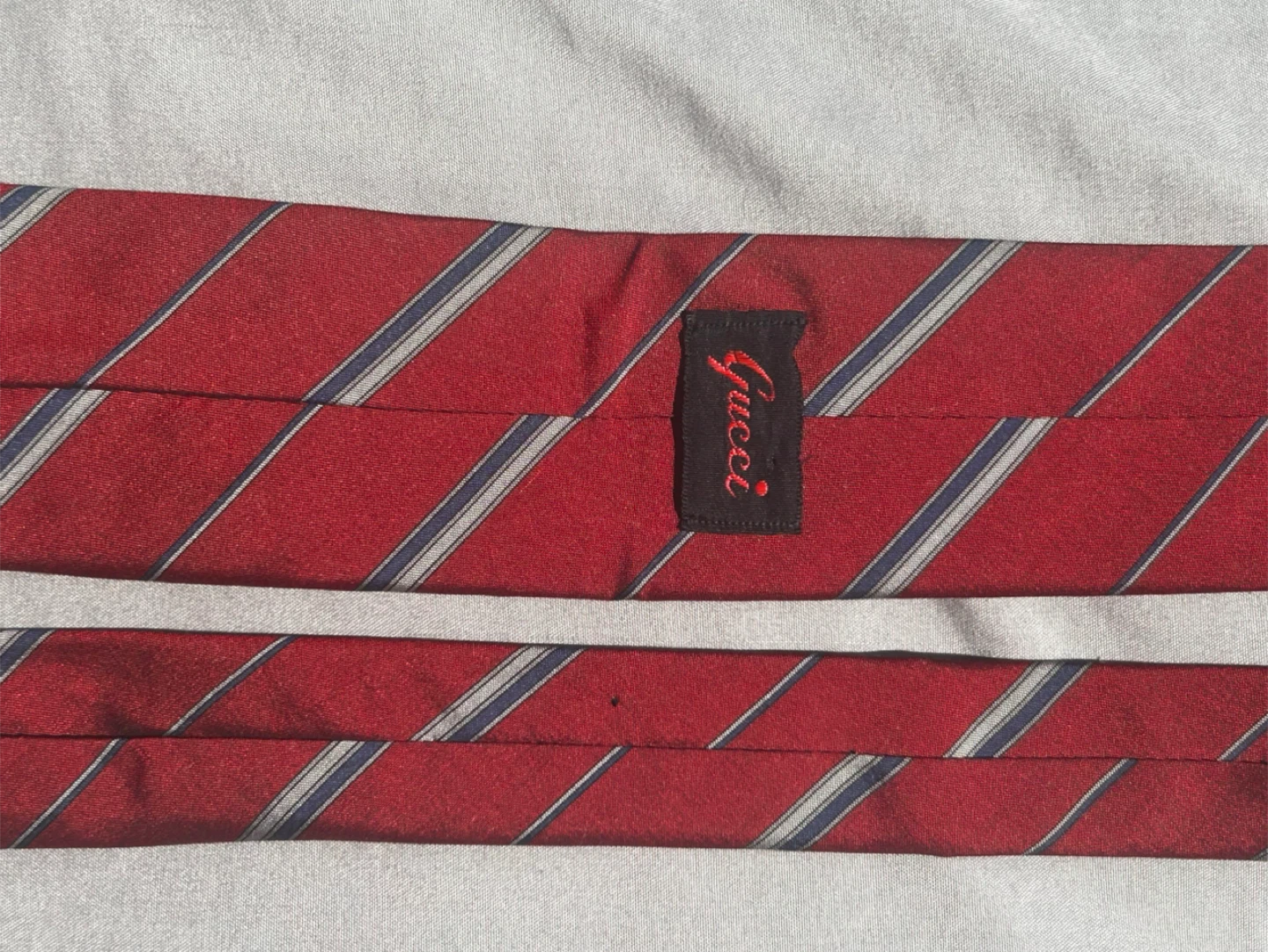 Vintage Gucci Red Striped Tie - photo 3